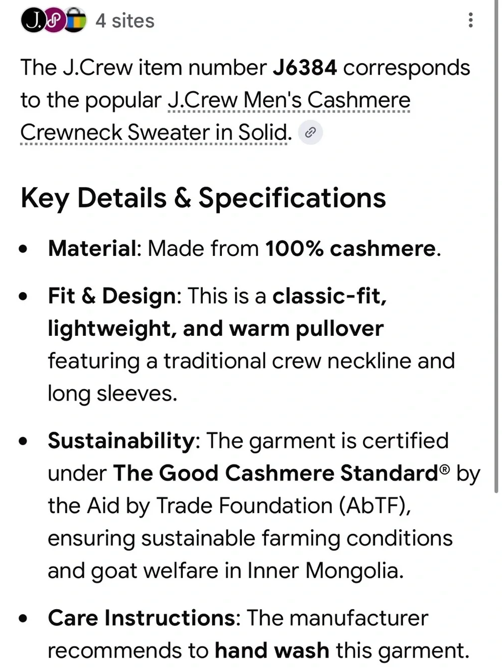 J. Crew luxurious cashmere
